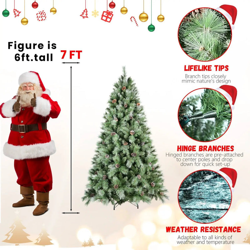 8 Ft The Full-Bodied Pre-Decorated Pinecone Christmas Tree by HouseOfZazla
