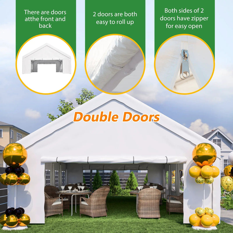 20x32 FT Party Tent with 3 Storage Bags & Removable Sidewalls by HouseOfZazla