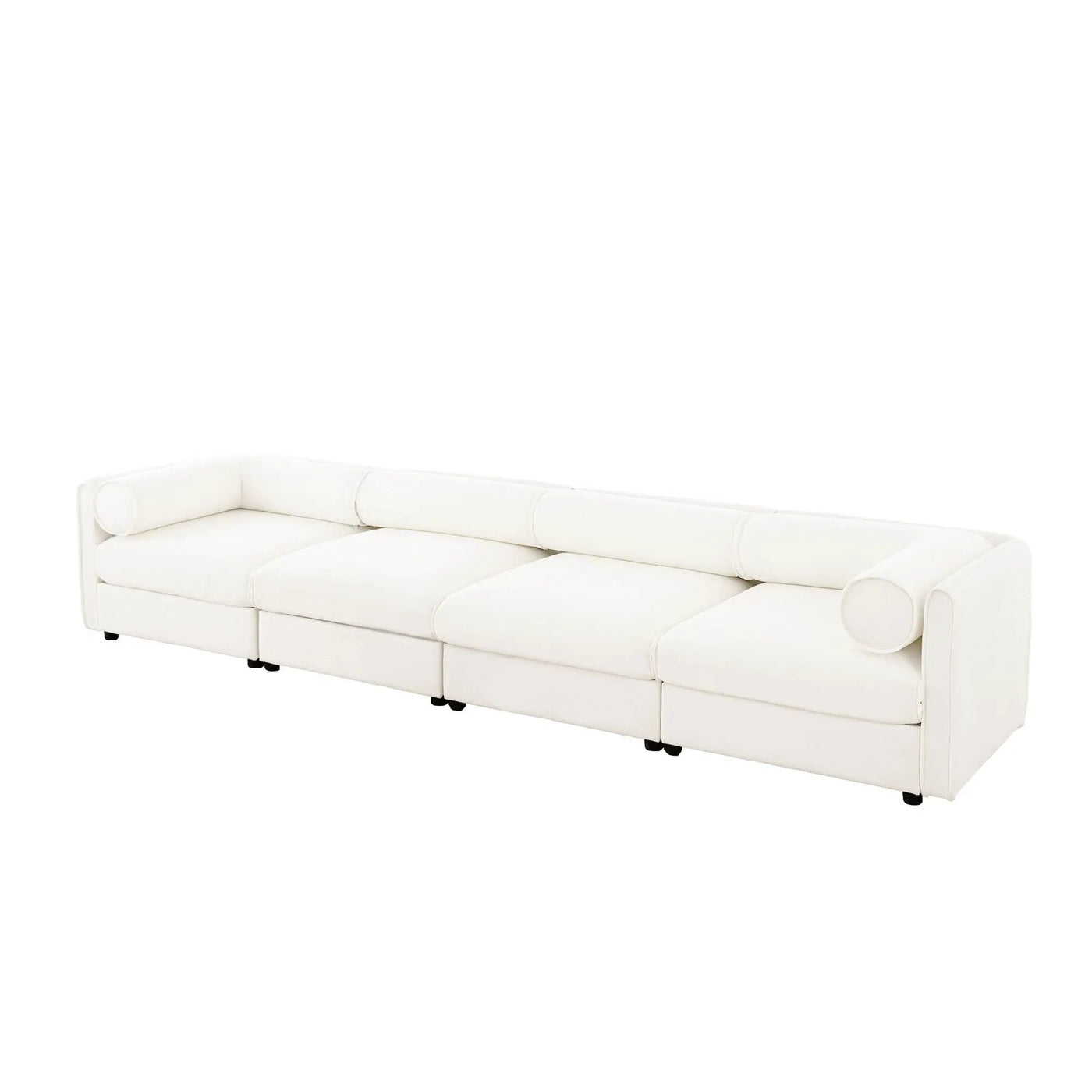 Stylish Sofa With Storage Seat And Cylindrical Backrest by Unique Piece Furniture