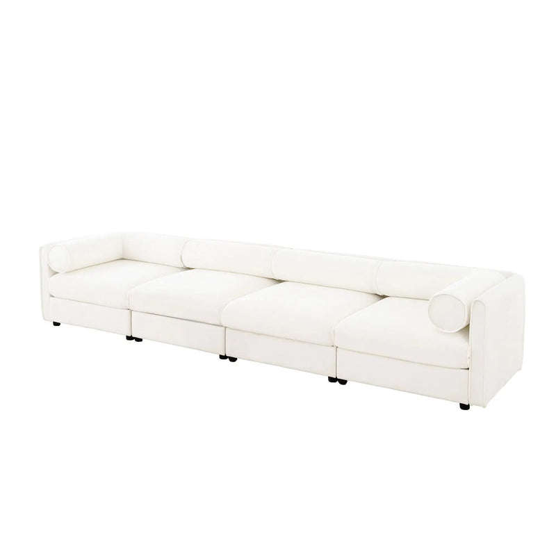 Stylish Sofa With Storage Seat And Cylindrical Backrest by Unique Piece Furniture