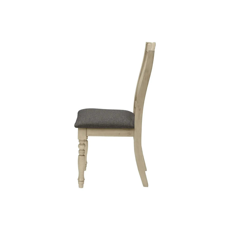 Dining Chair, Upholstered, Side, Transitional (Set of 2) - Gray by Unique Piece Furniture