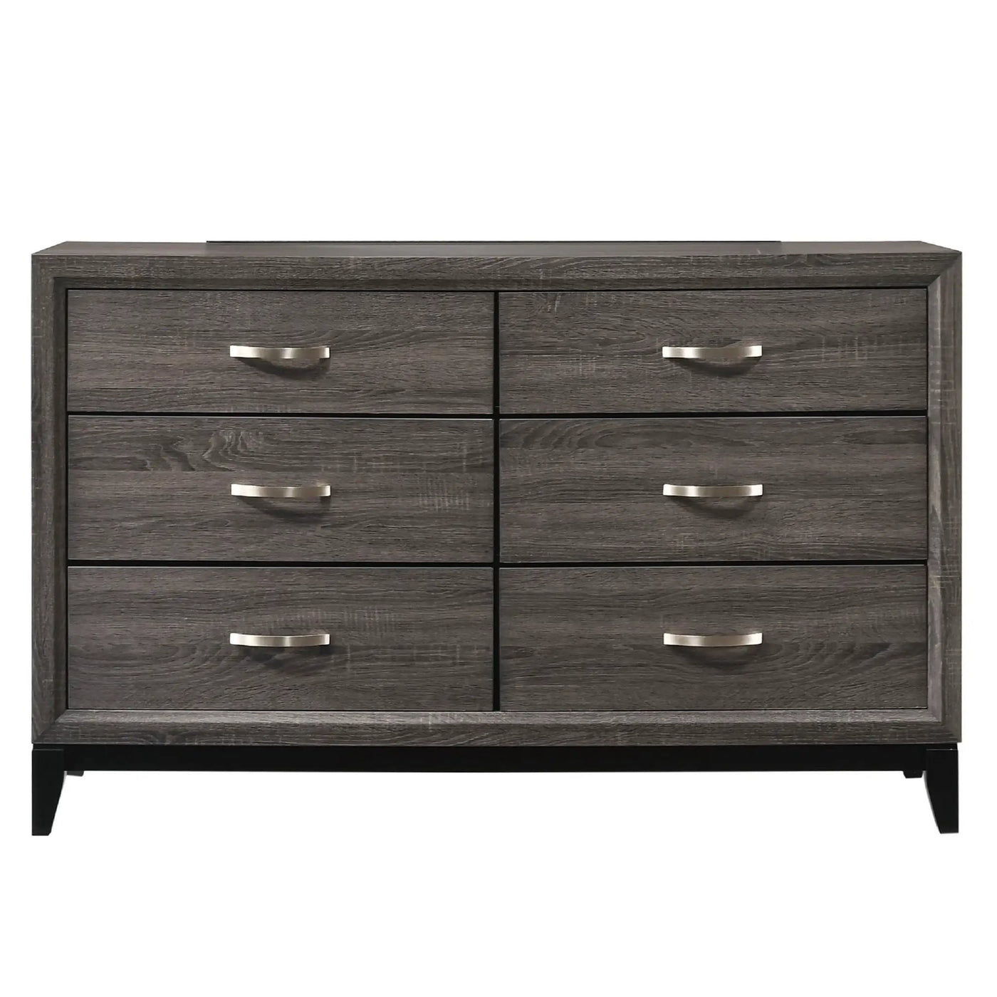 Contemporary 6 Drawer Dresser With Handles by Unique Piece Furniture