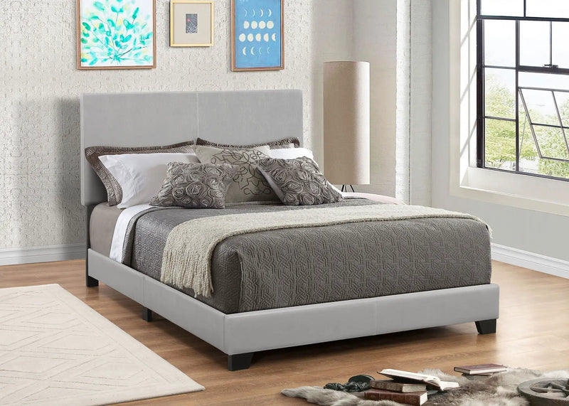 Dorian Faux Leather Upholstered California King Bed Grey by Unique Piece Furniture
