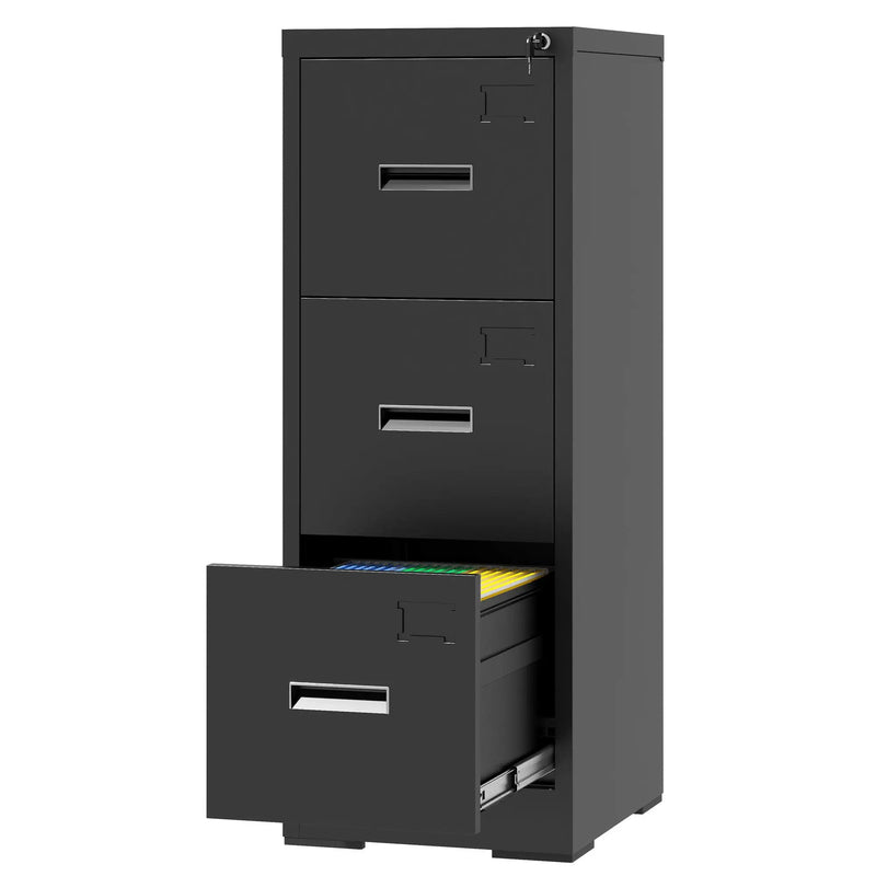 Modern Drawer Metal Vertical File Cabinet With Lock And Card Slot For Office by HouseOfZazla