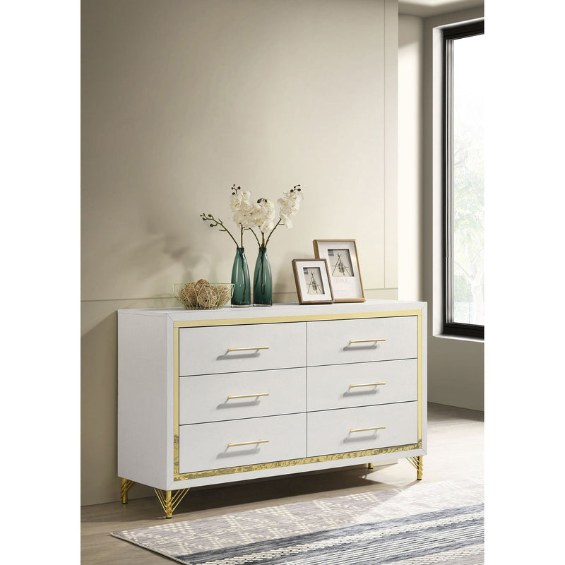 Chesney - 6 Drawer Bedroom Dresser - White by HouseOfZazla