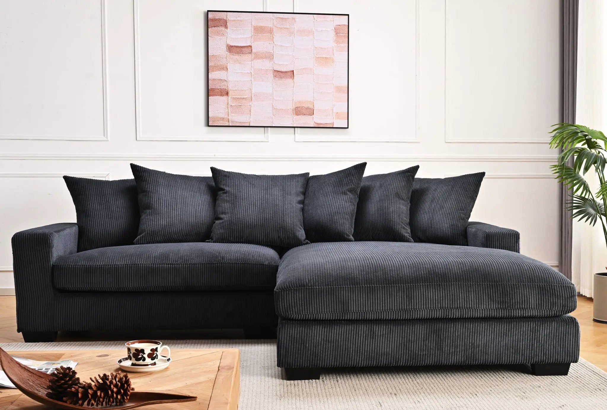 Luxe - Oversized 2 Piece Sectional Couches For Living Room, L Shaped Sofa With Chaise by HouseOfZazla