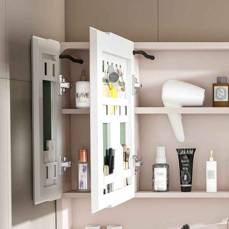 Aluminium Medicine Cabinet Mirror, With 3 Colors LED Light And Defogging Function - Khaki by Unique Piece Furniture