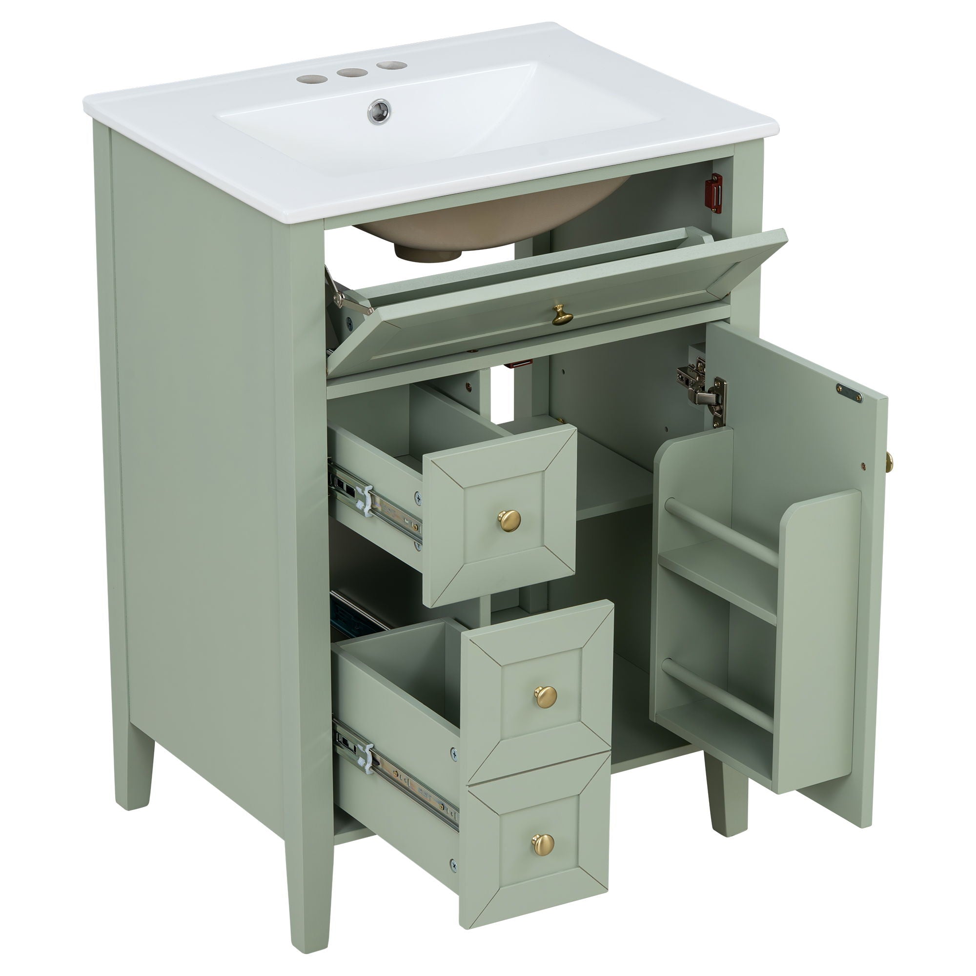 Bathroom Vanity With Sink, Soft Closing Cabinet by HouseOfZazla