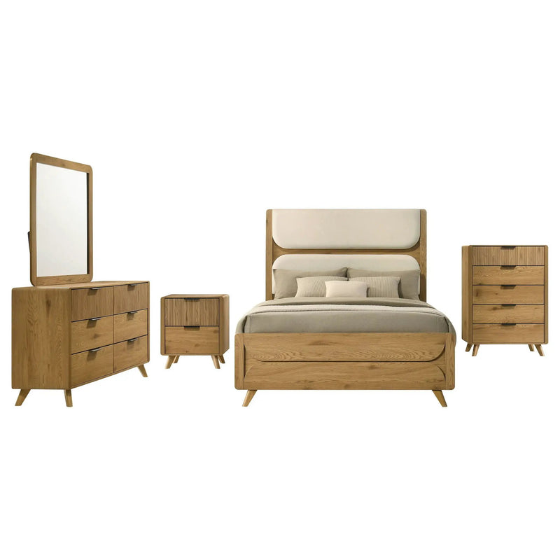 Bennett 5-piece Eastern King Bedroom Set Light Oak by Unique Piece Furniture