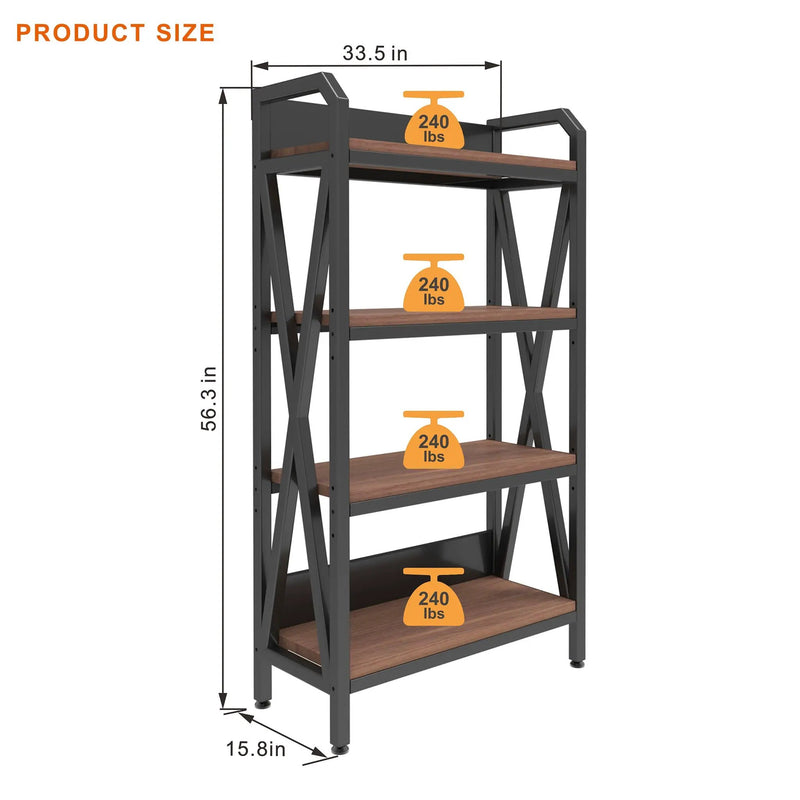 56.30'' Bakers Rack with 4-Level Storage Shelves by HouseOfZazla
