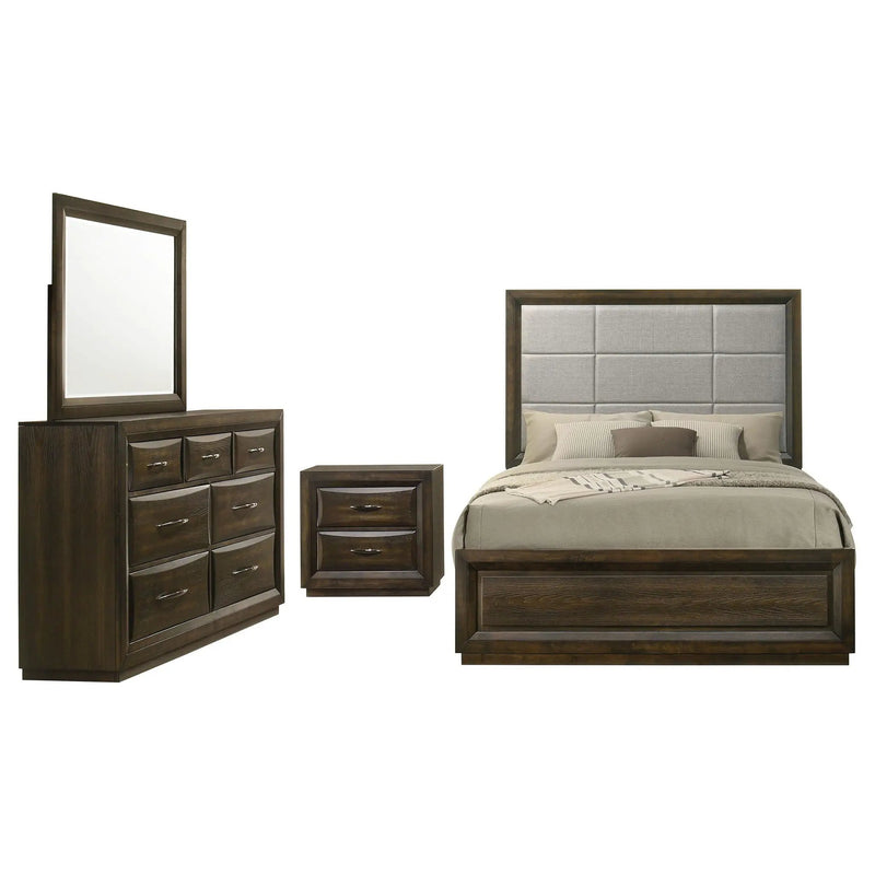 Atlas 4-piece Queen Bedroom Set Dark Oak by Unique Piece Furniture