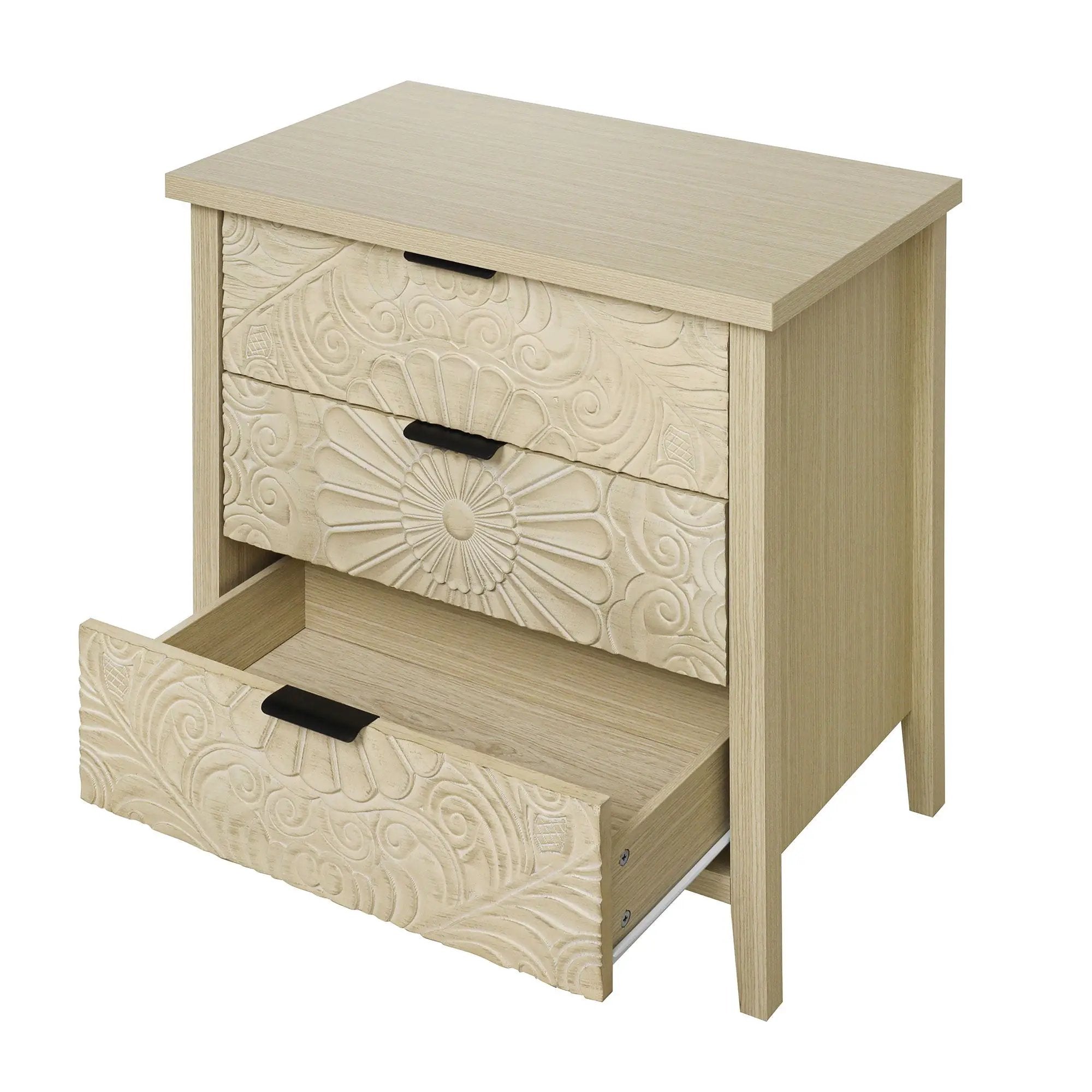 3 Drawer Cabinet - Natural Wood Finish by HouseOfZazla