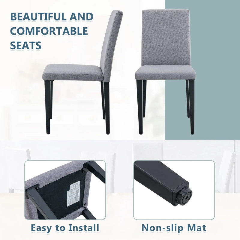 Versatile Dining Chairs With Comfortable Design And Metal Legs