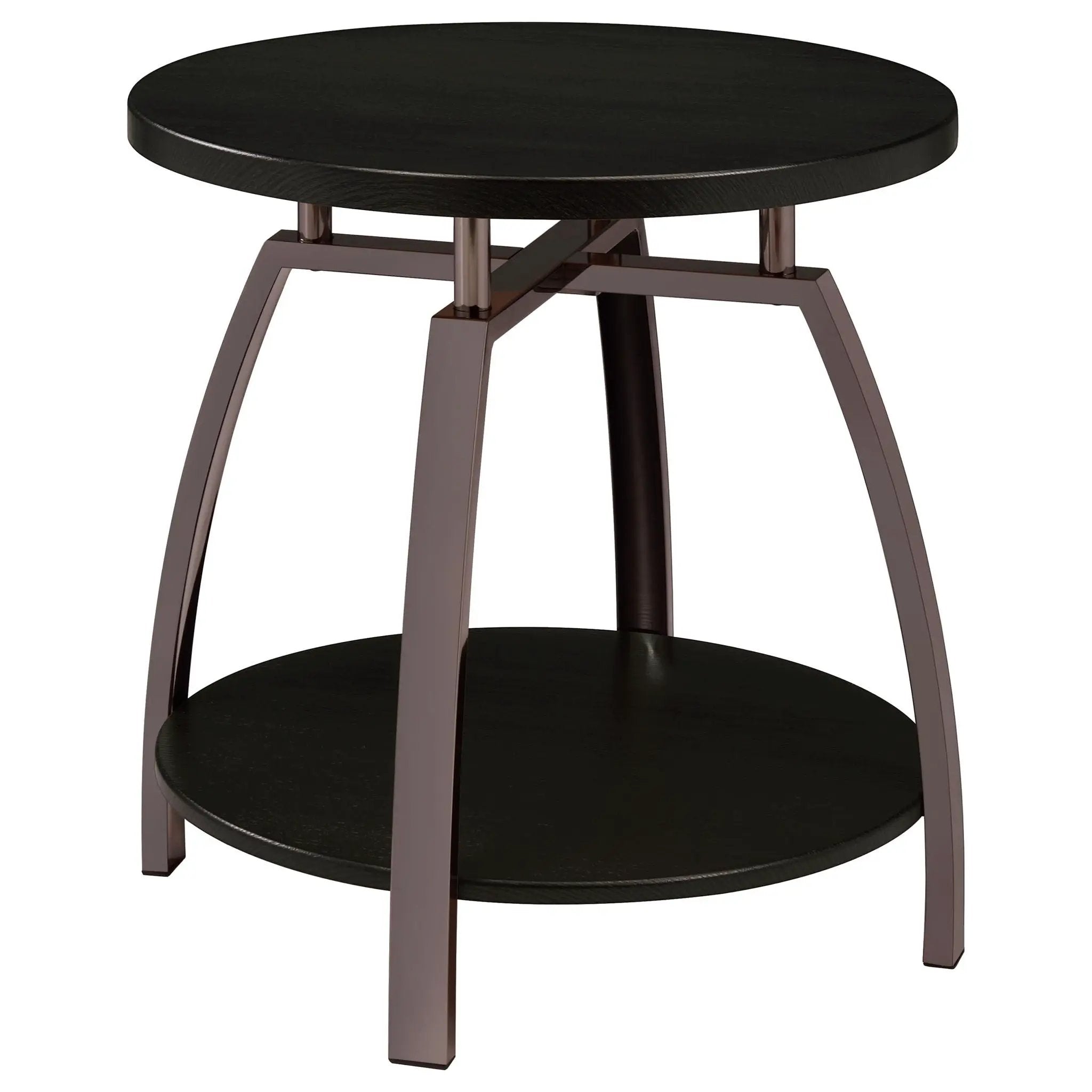 Dacre 3-piece Round Coffee and End Table Set Dark Charcoal by Unique Piece Furniture