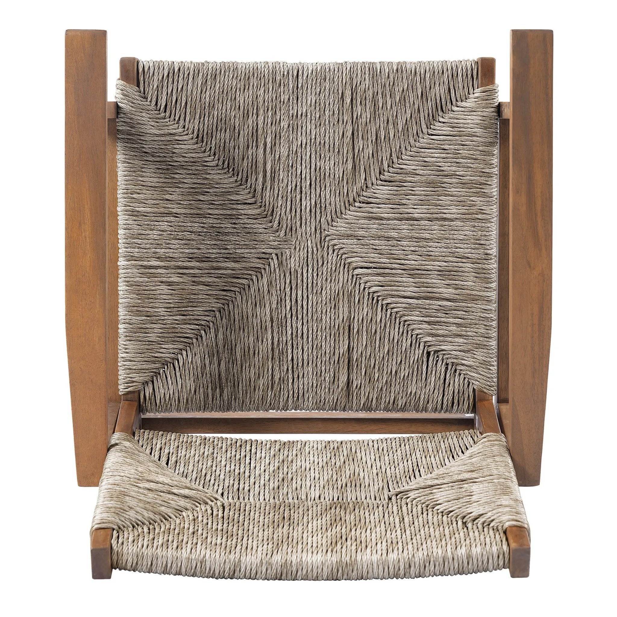 Durable Outdoor Dining Chair Set with Acacia Wood Frame and Wicker Seat by HouseOfZazla