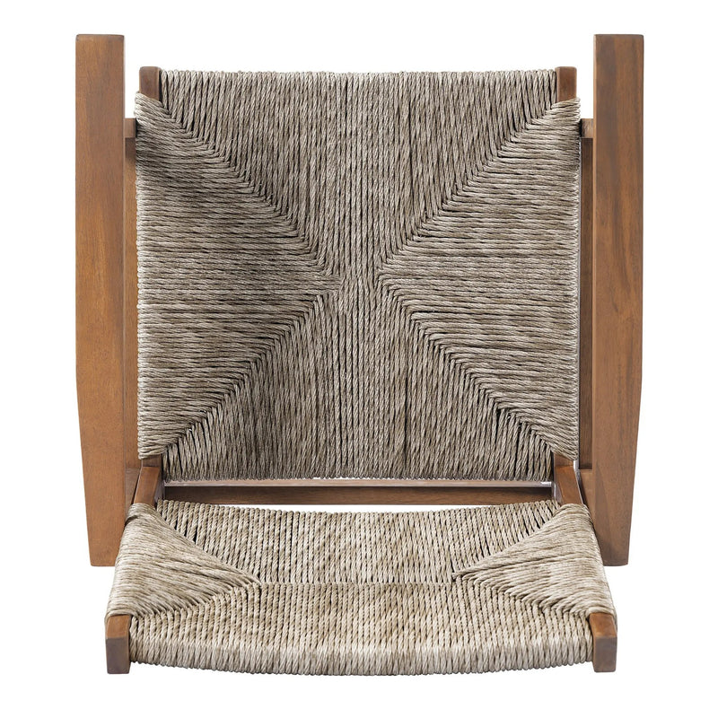 Durable Outdoor Dining Chair Set with Acacia Wood Frame and Wicker Seat by HouseOfZazla