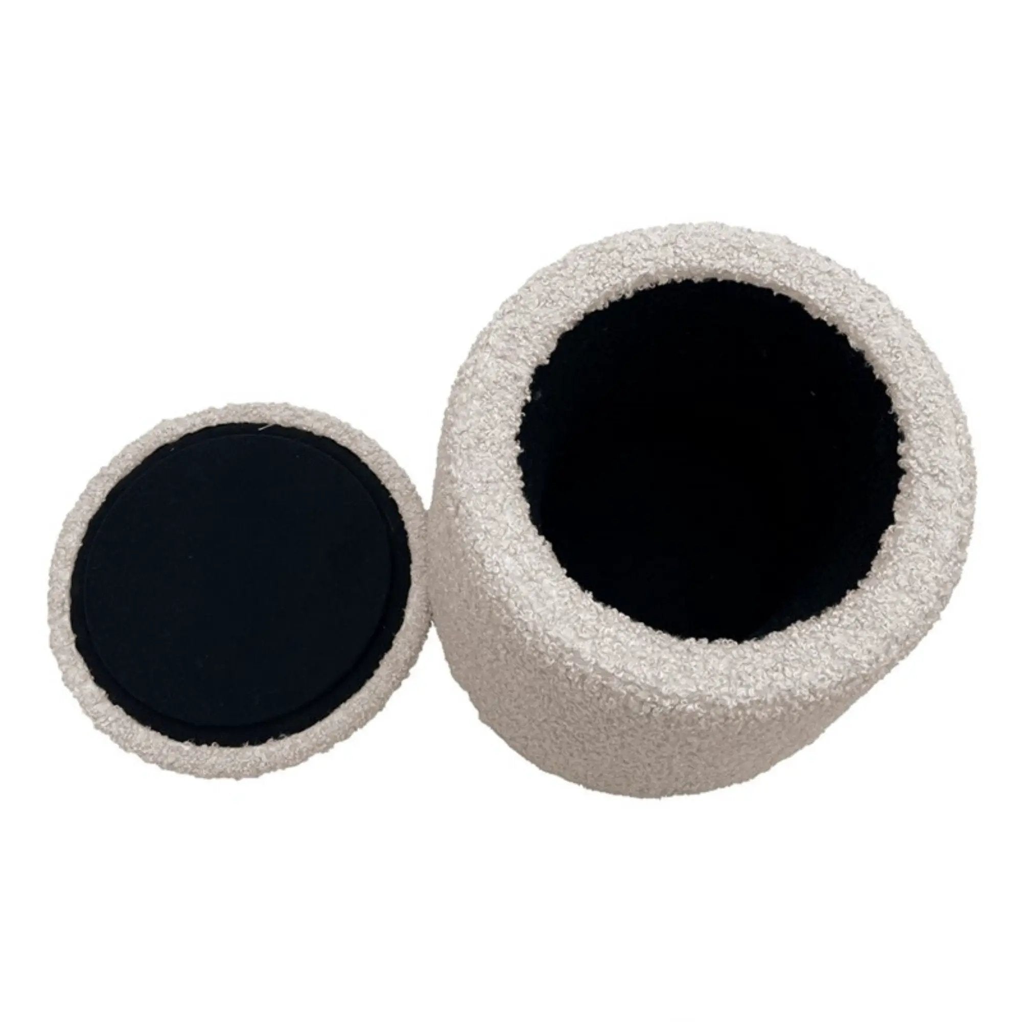 Elegant Round Storage Ottoman Upholstered by Unique Piece Furniture