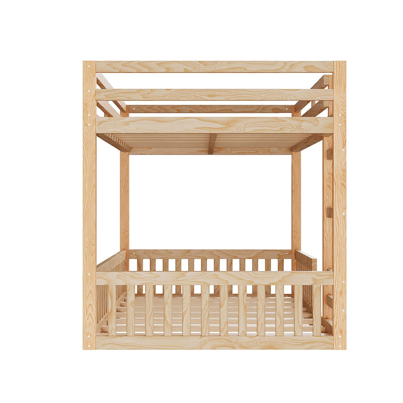 Stylish Bunk Bed With Ladder And Guardrails by HouseOfZazla