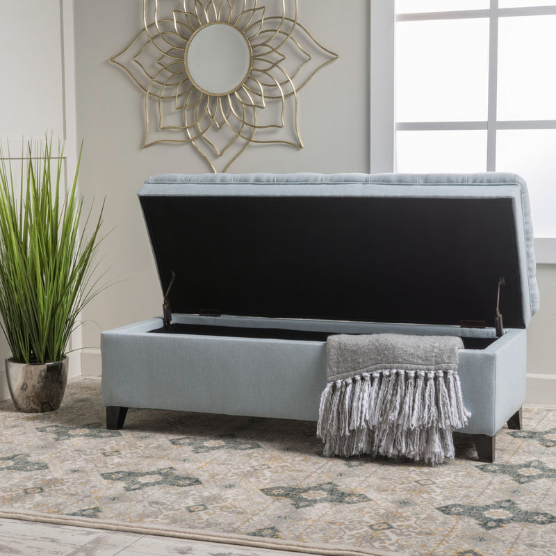 Juliana Storage Ottoman With Birch Legs by HouseOfZazla