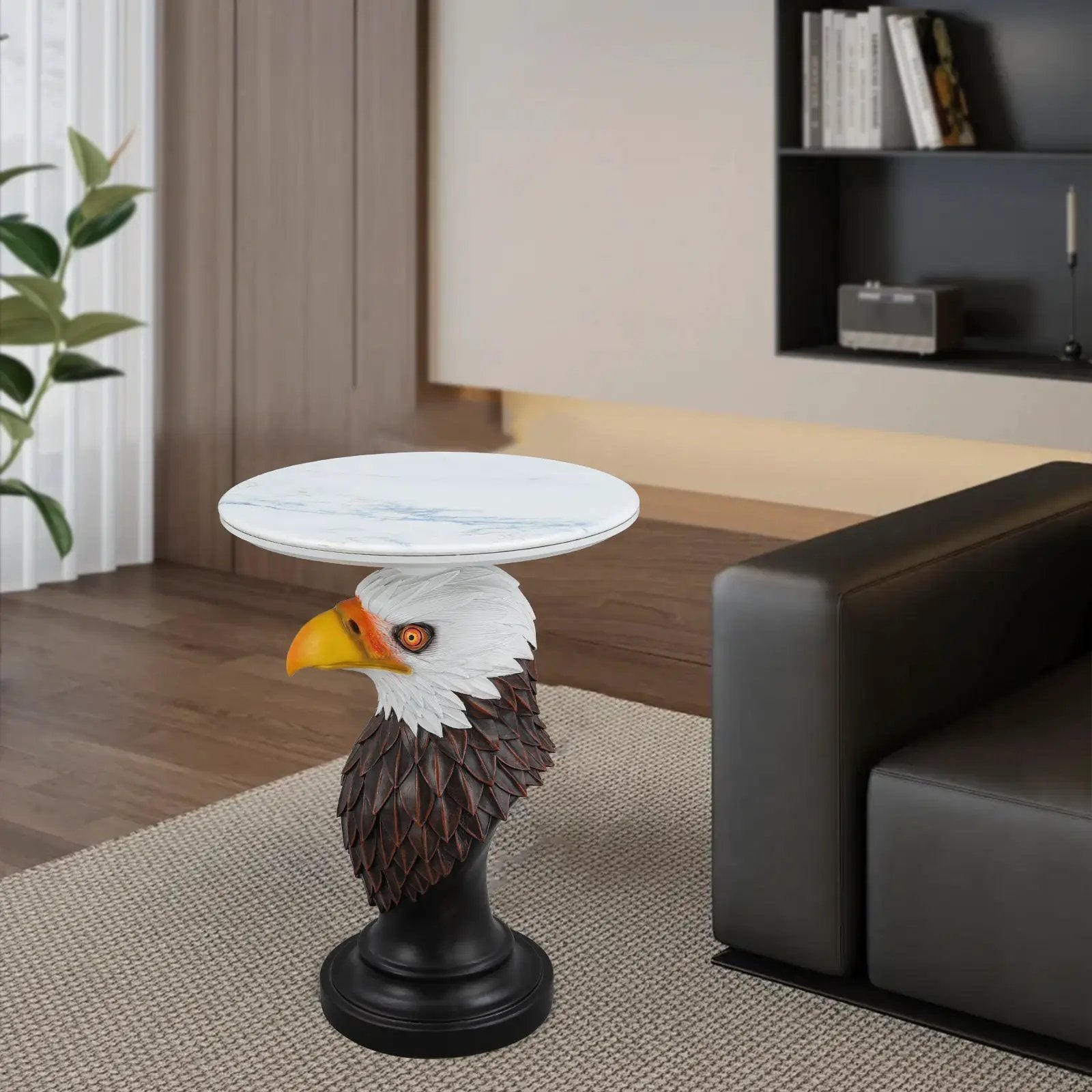 Eagle Head Accent Table Animal Statue End Table by HouseOfZazla