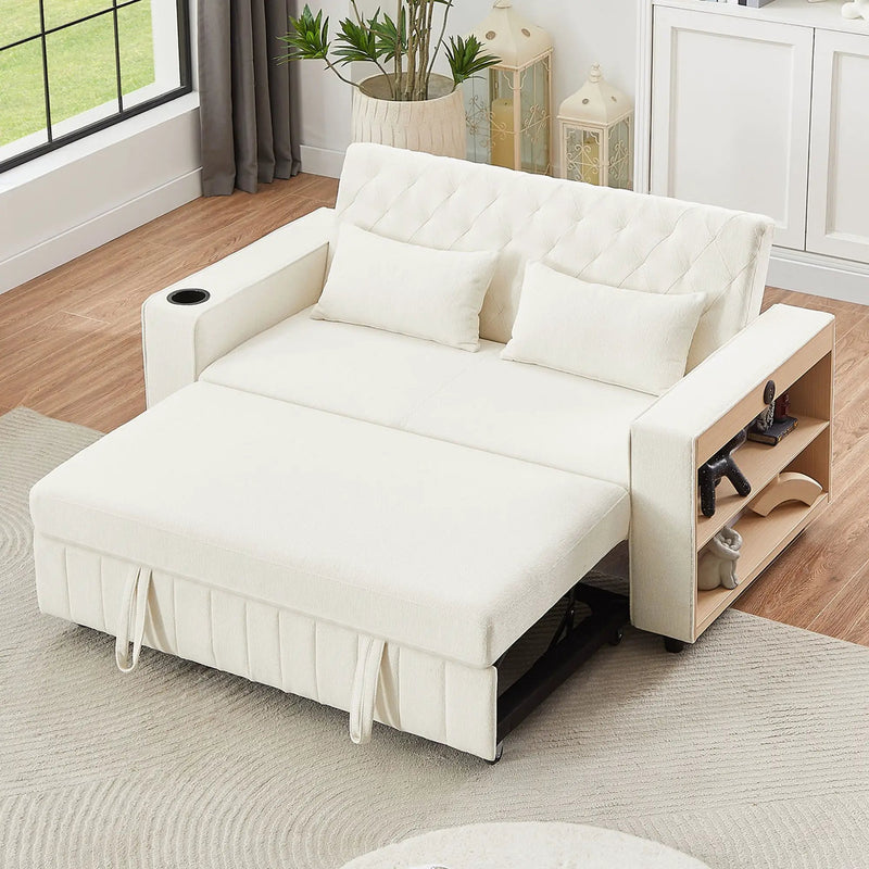 Pull-Out Sofa Bed Convertible Couch With Adjustable Backrest For Living Room by HouseOfZazla