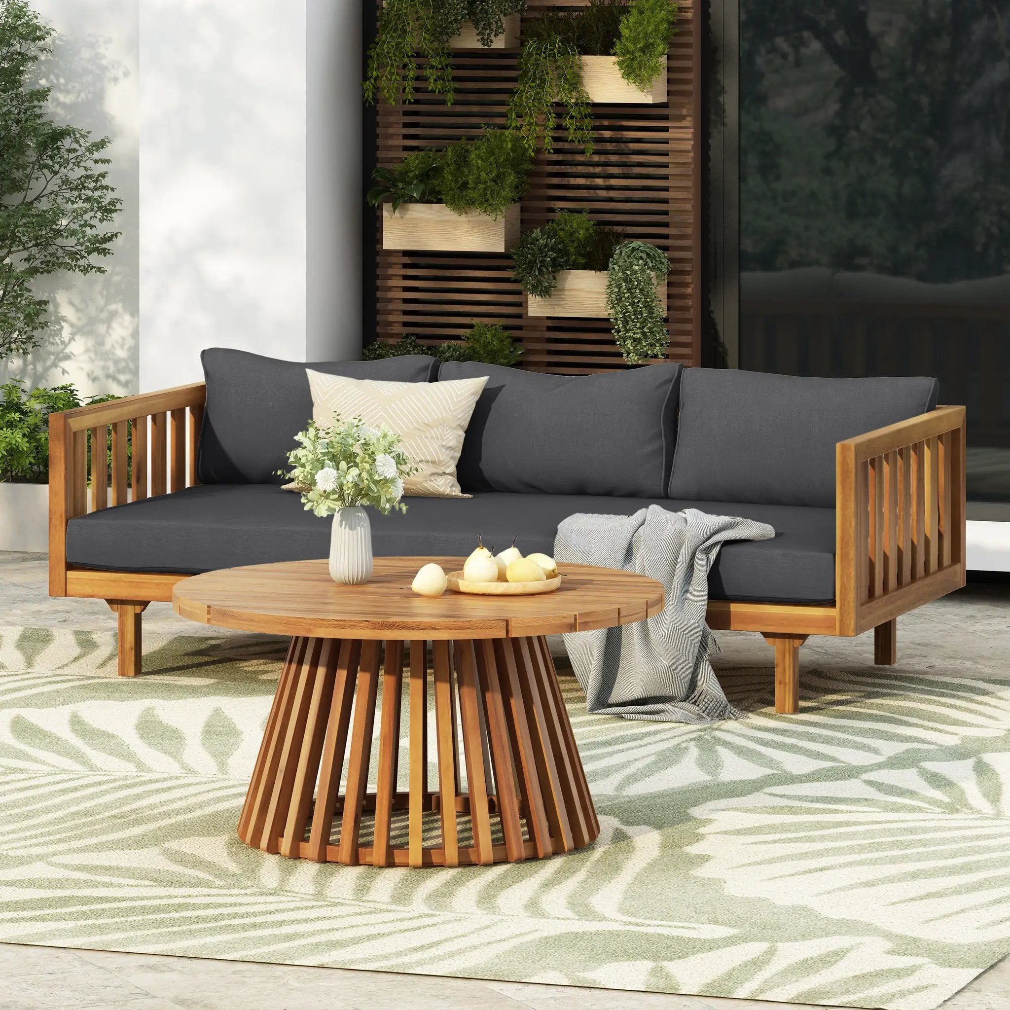 Acacia Wood Patio Furniture Set by HouseOfZazla