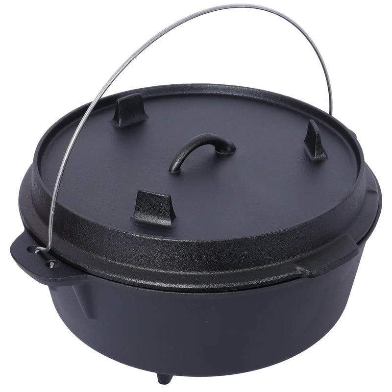 Pre-Seasoned Cast Iron Dutch Oven With Skillet Lid by HouseOfZazla