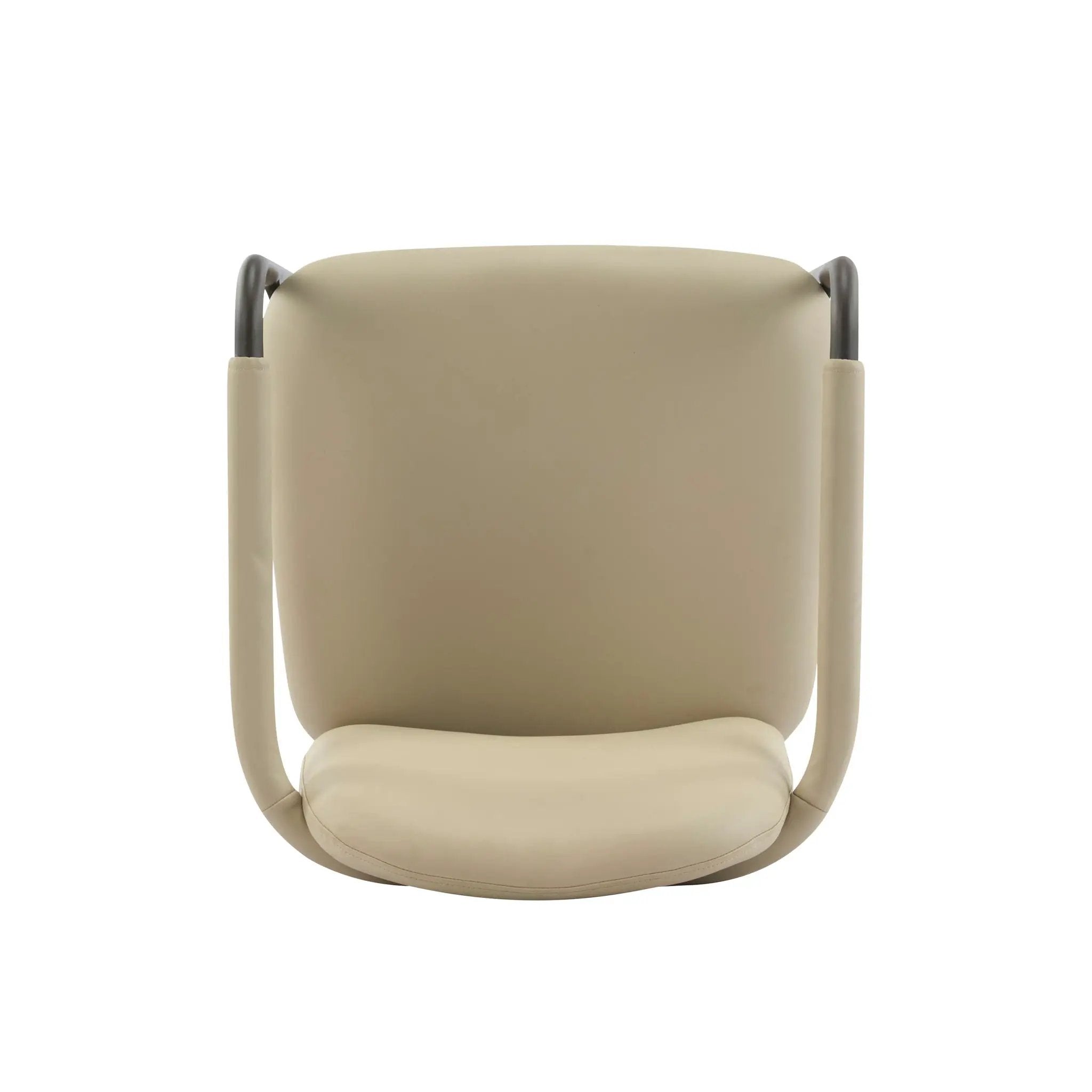 Modern Dining Chair Set of 2 with Iron Frame - Espresso / Khaki by HouseOfZazla