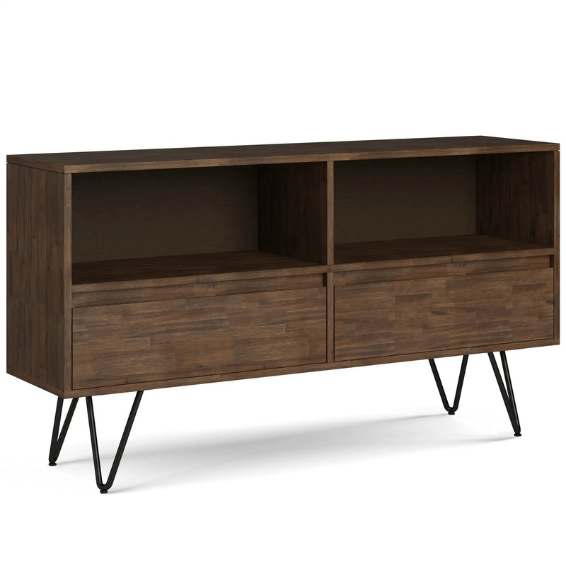 Chase - Low Bookcase - Rustic Natural Aged Brown by HouseOfZazla