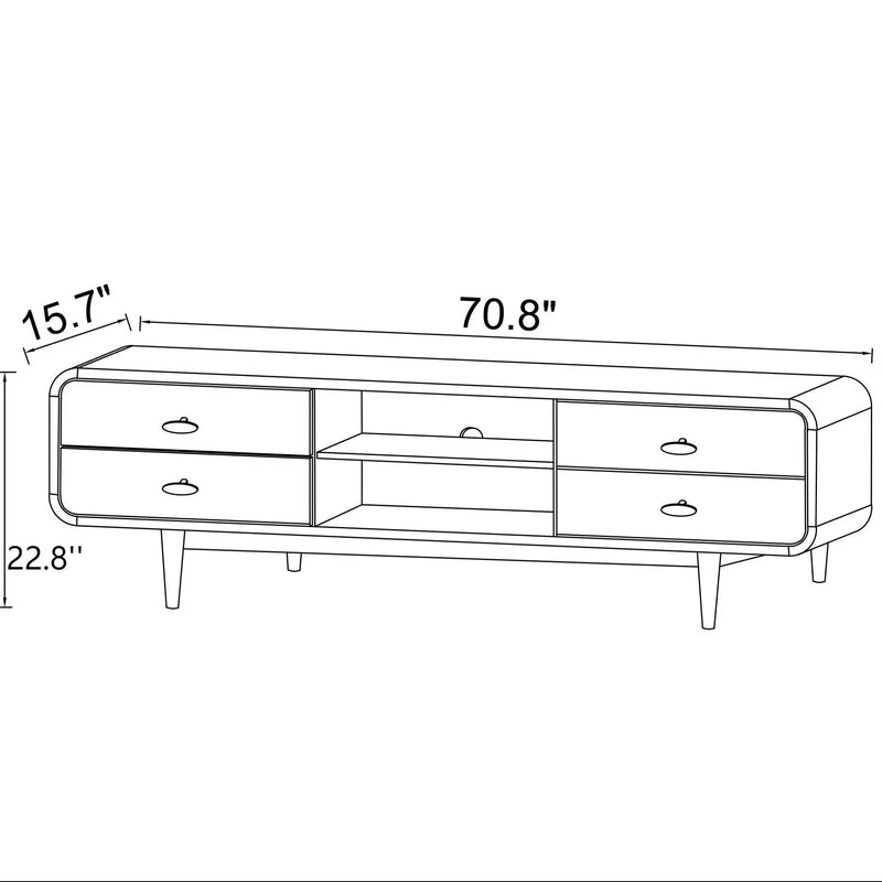 Alexa - TV Stand - Dark Brown / Wood by Unique Piece Furniture