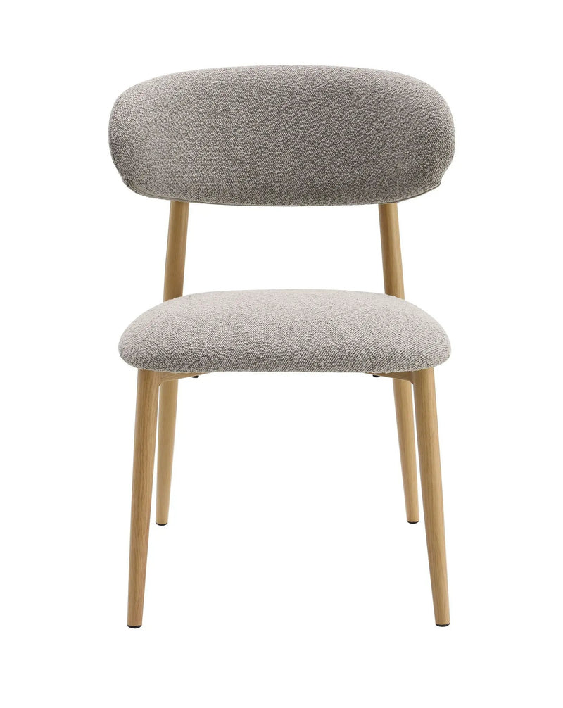 Kacey - Boucle Side Chair (Set of 2) - Gray by HouseOfZazla