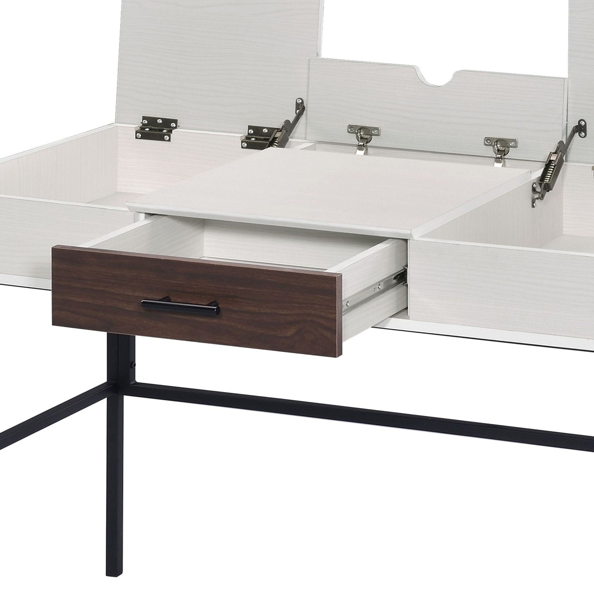 Verster - Writing Desk With USB - Black / Natural by HouseOfZazla