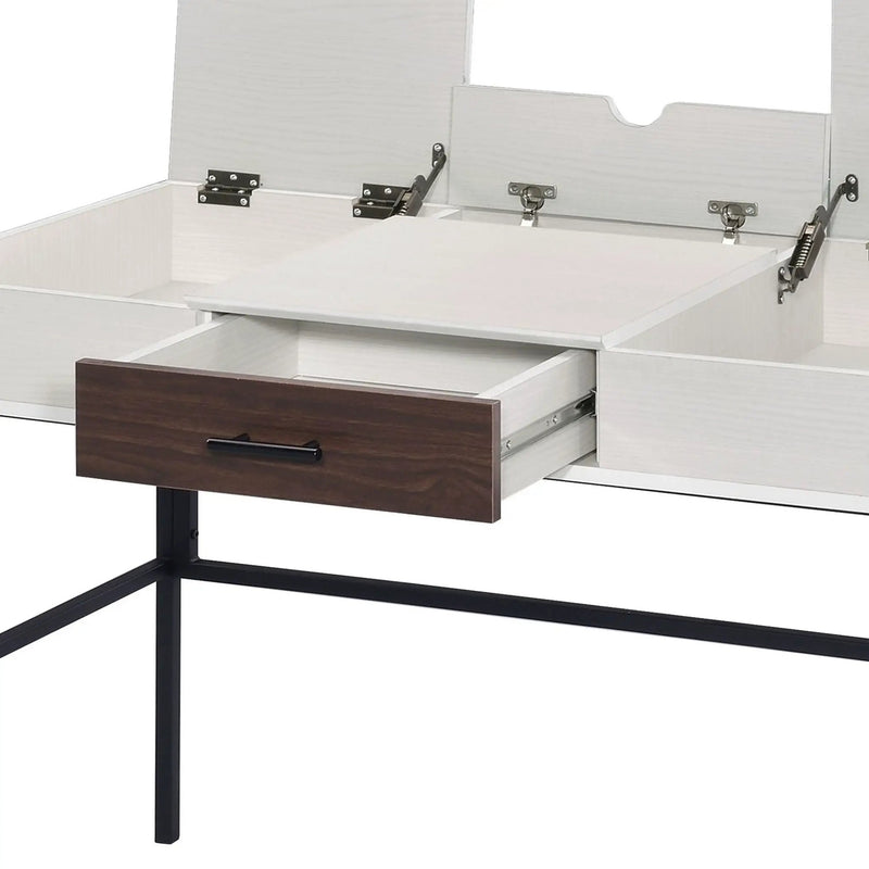 Verster - Writing Desk With USB - Black / Natural by HouseOfZazla