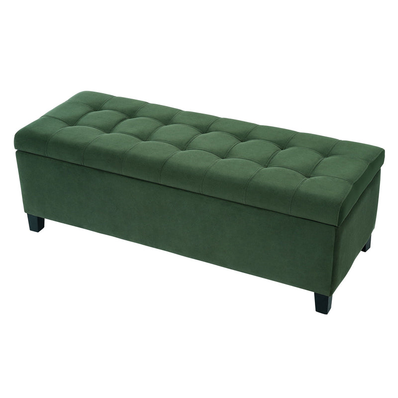 Upholstered Storage Ottoman Bench, Foot Rest For Bedroom by HouseOfZazla