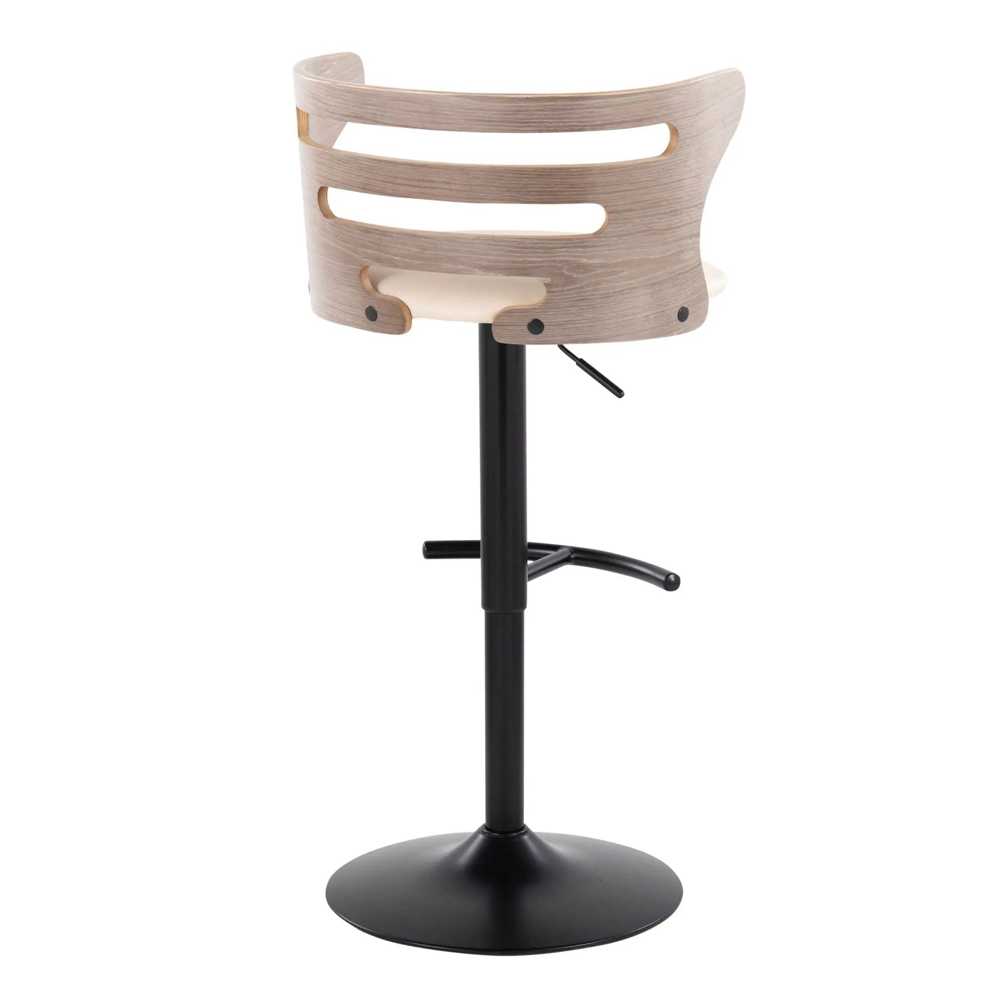 Cosi - Mid Century Modern Adjustable Barstool, Swivel With Rounded T Footrest (Set of 2) by Unique Piece Furniture