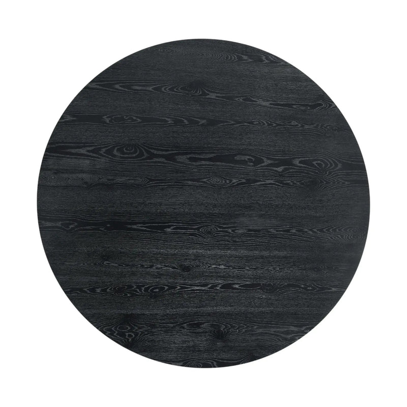 Froja - Manufactured Wood Round Dining Table - Black by HouseOfZazla