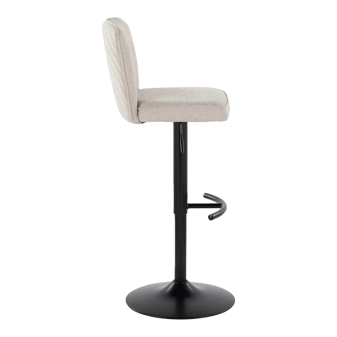 Henry - Contemporary Adjustable Barstool & Swivel With Rounded T Footrest (Set of 2) by HouseOfZazla