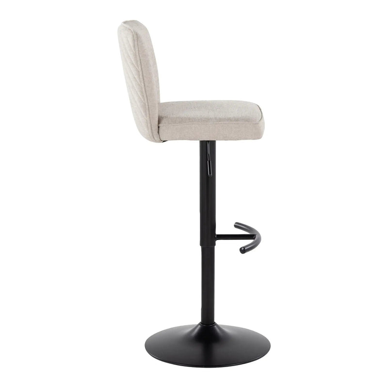 Henry - Contemporary Adjustable Barstool & Swivel With Rounded T Footrest (Set of 2) by Unique Piece Furniture