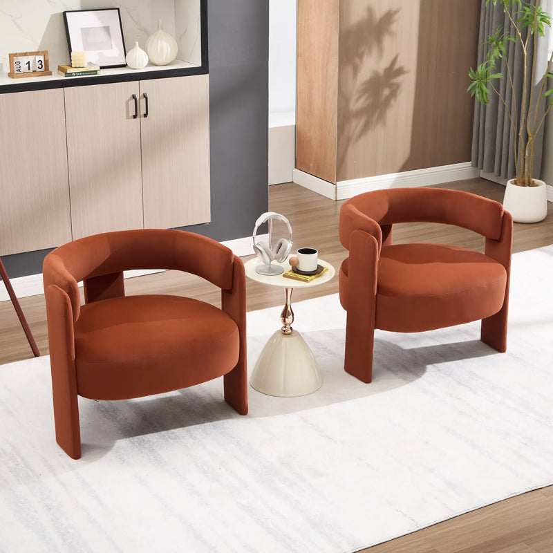 Accent Chair for Living Room, Velvet Comfy Single Sofa Chair by HouseOfZazla