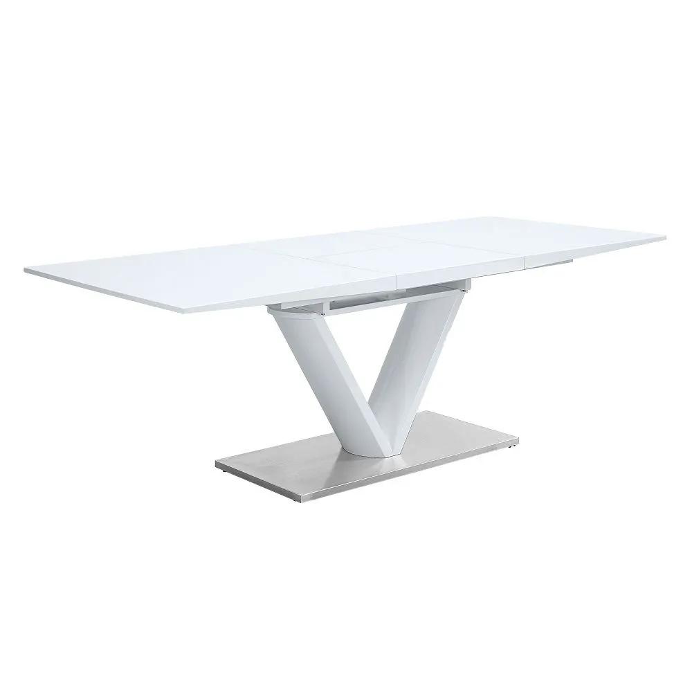 Gallegos - Dining Table With Leaf - White High Gloss by Unique Piece Furniture
