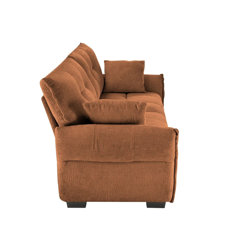 Modern Sofa & Pillows, Textured Cover, High Rebound Cushions by HouseOfZazla