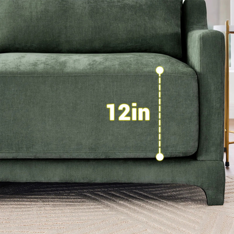 Stylish Sofa With Ottoman And Lumbar Pillows, Ergonomic Design by Unique Piece Furniture