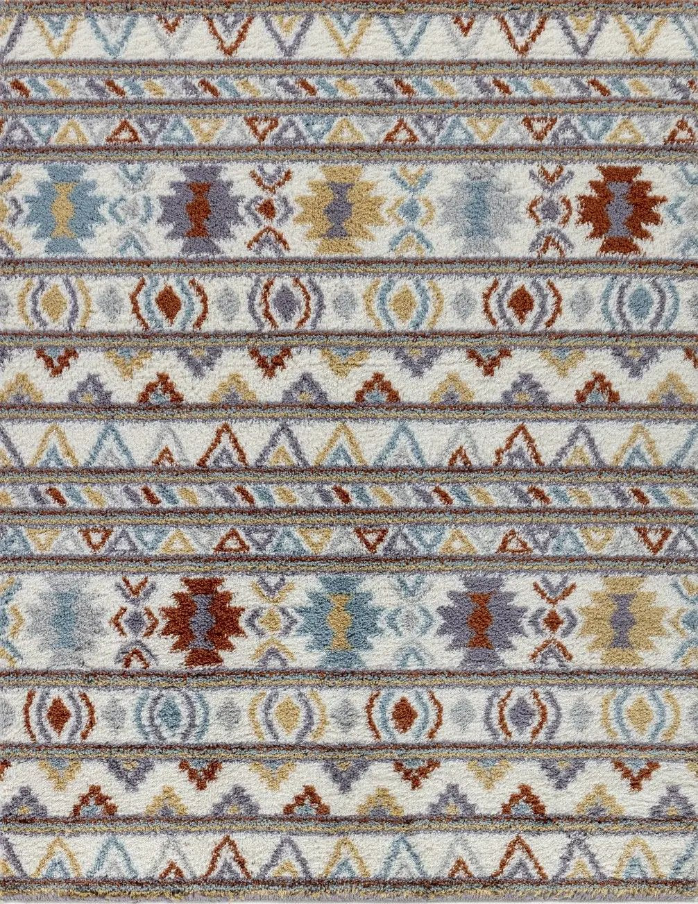 Loft Shag - 5' 3" X 7' Shaggy Area Rug - Multi - Polypropylene by HouseOfZazla