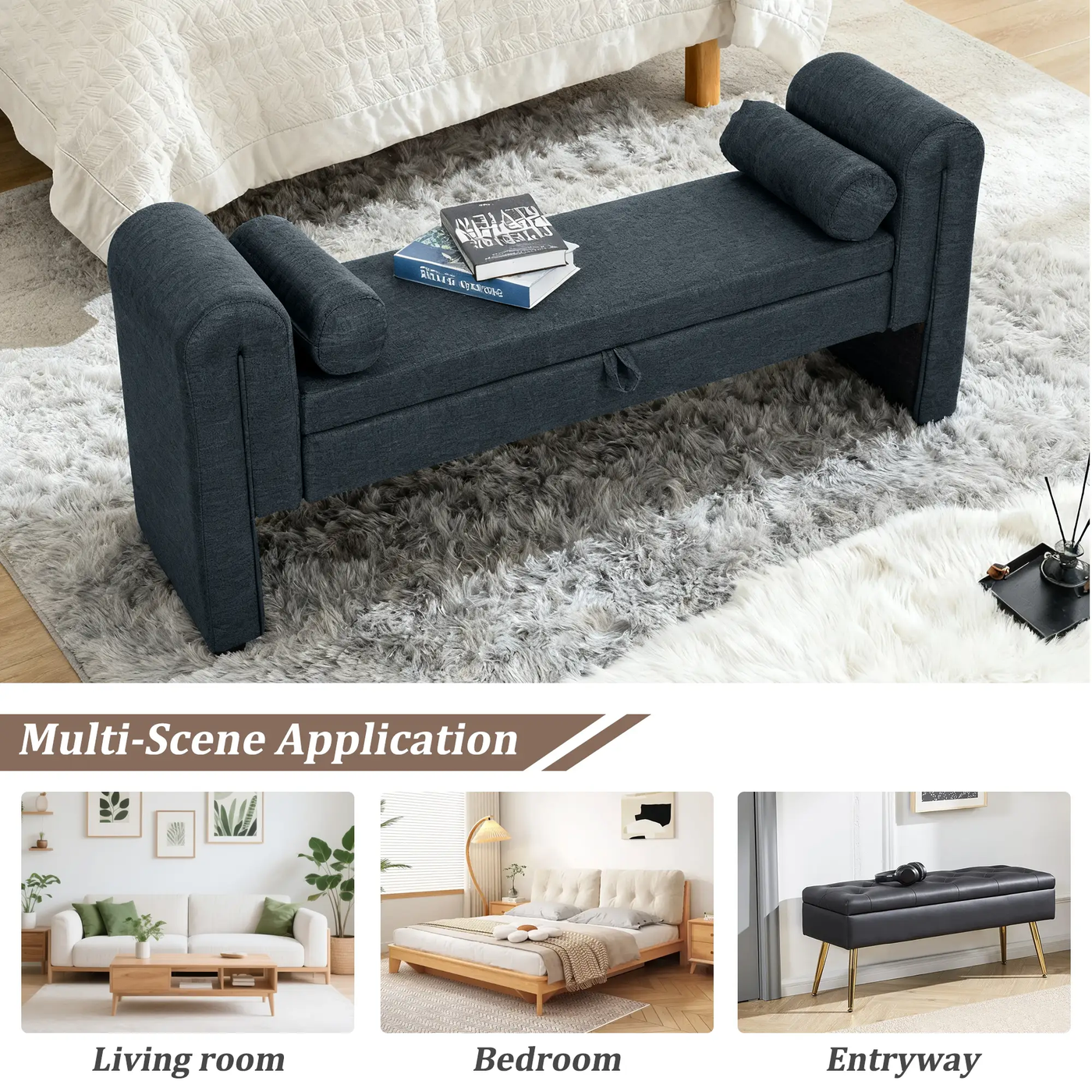 60-Inch Storage Bench by HouseOfZazla
