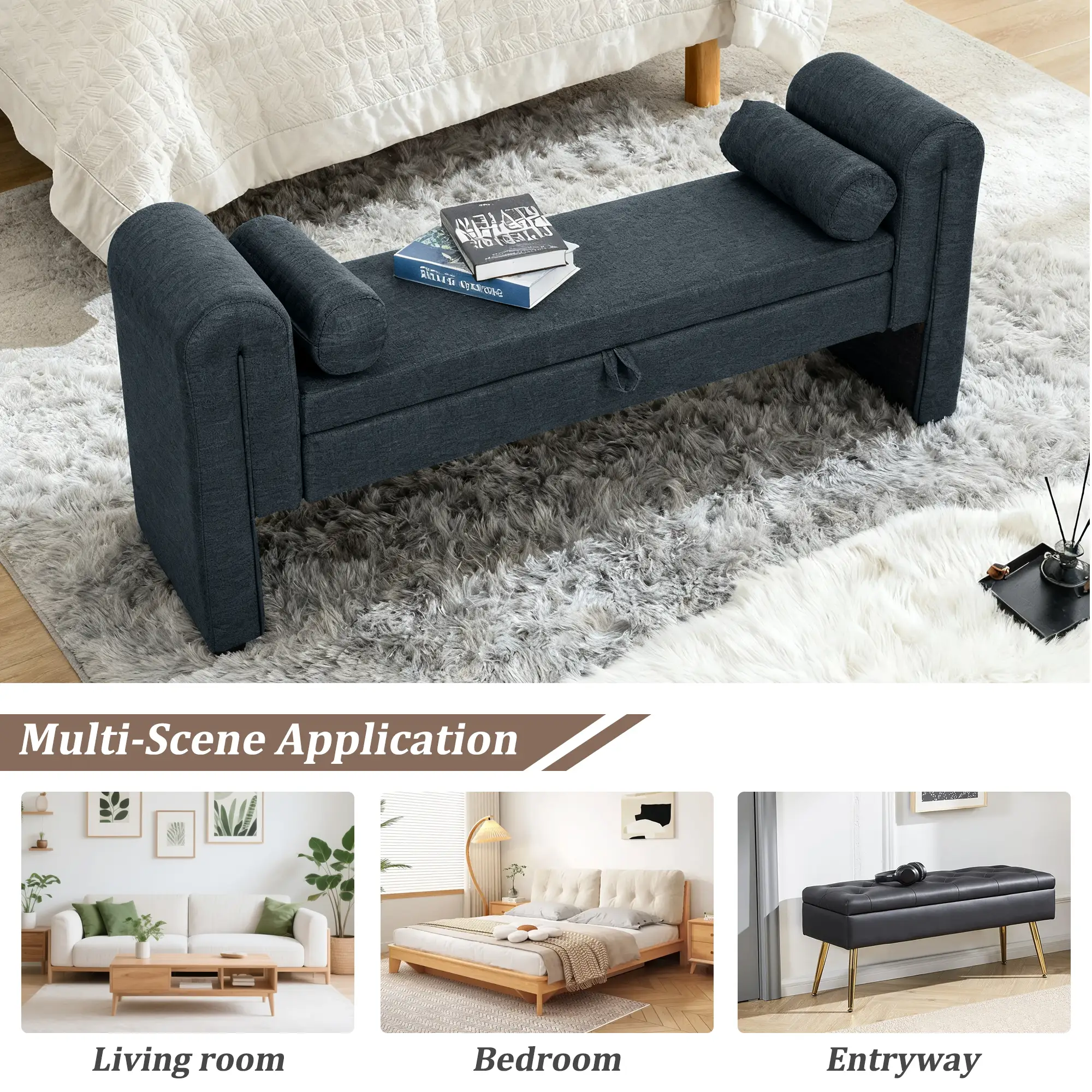 60-Inch Storage Bench by HouseOfZazla
