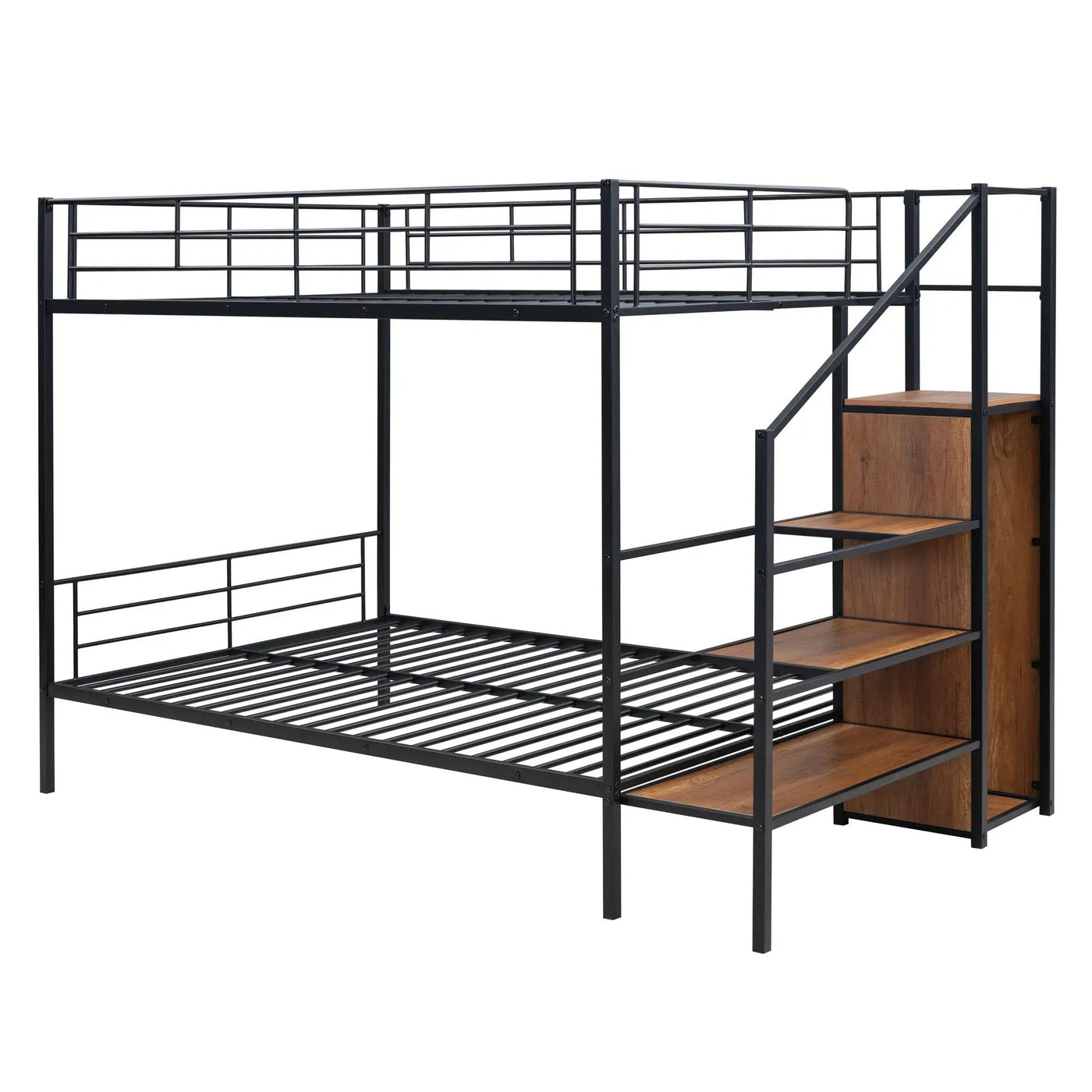 Bunk Bed With Lateral Storage Ladder And Wardrobe by Unique Piece Furniture