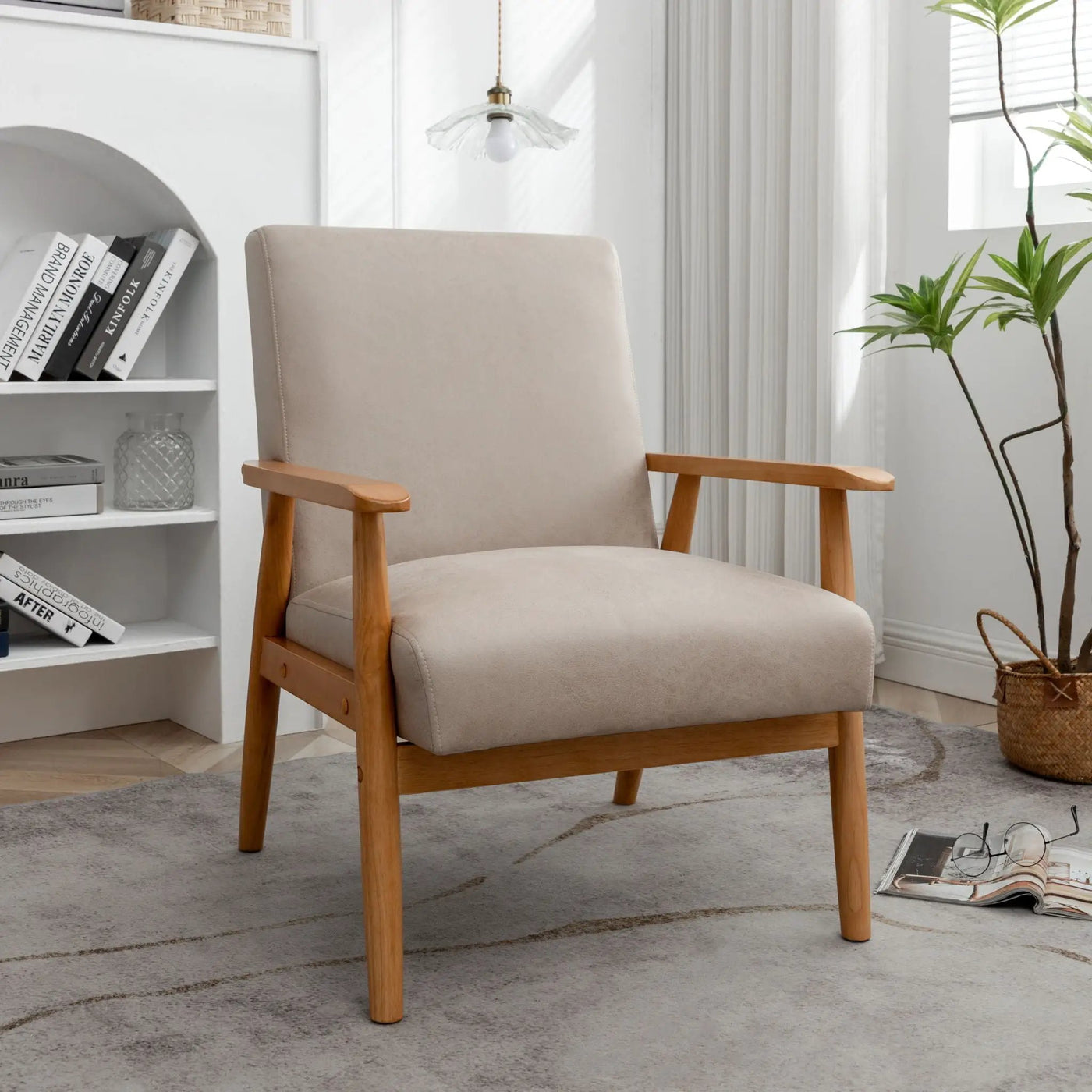 Wide Classic Mid-Century Modern Arm Chair by Unique Piece Furniture