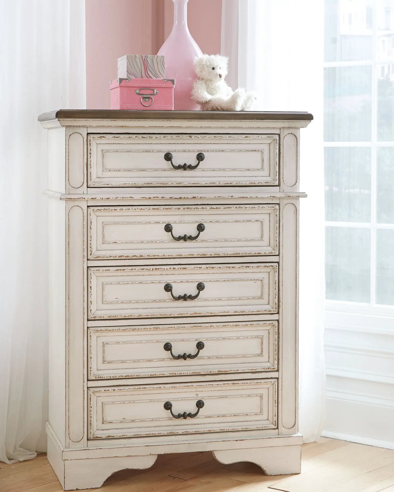 Realyn - Chest - Chipped White by Unique Piece Furniture