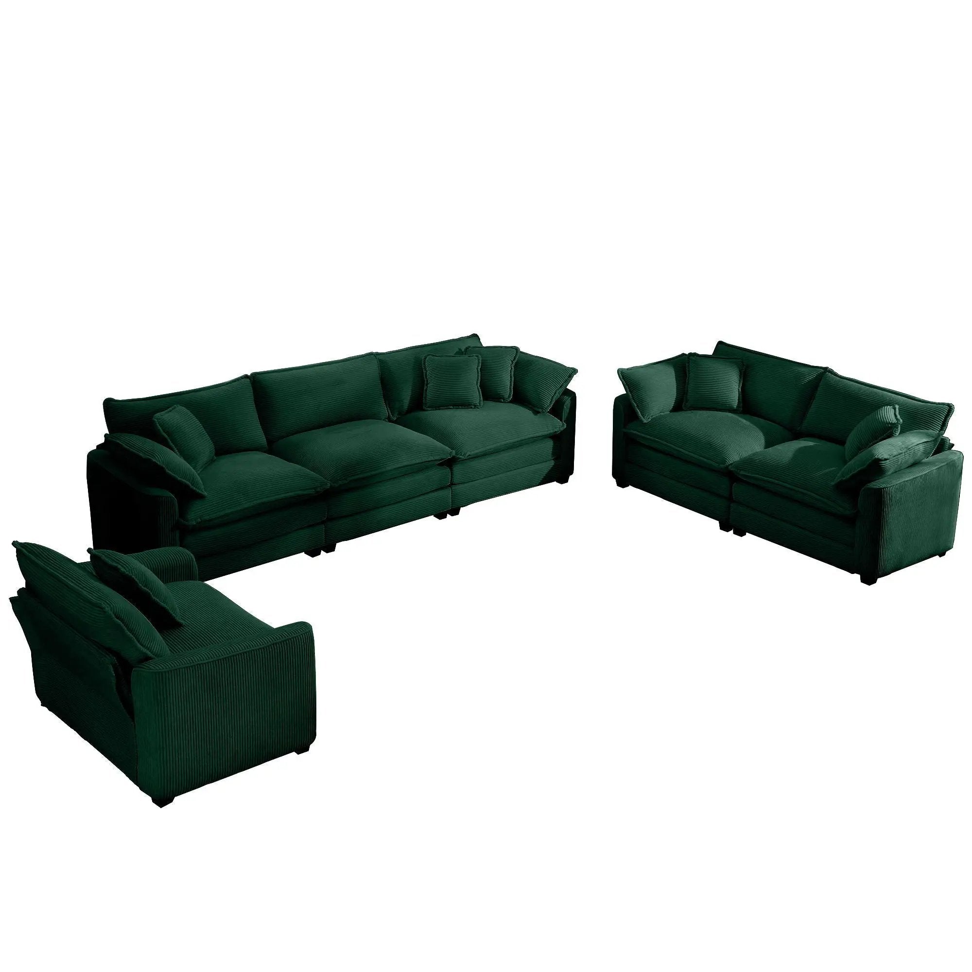 Elegant Oversized Sectional Sofa Set With Deep Seats And Flexible Layout by Unique Piece Furniture