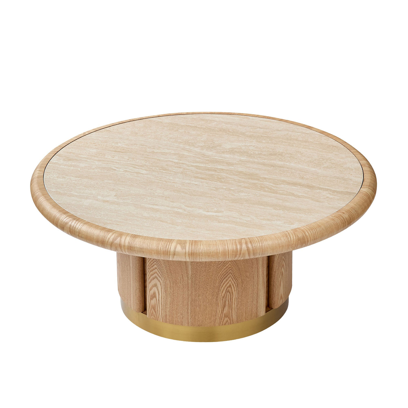 Round Coffee Table with Sturdy MDF Pedestal by HouseOfZazla